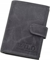 Klasyczny SKÓRZANY PORTFEL Męski Zamek SKÓRA Kolor ROZKŁADANY Zapinany