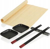 7x ZESTAW DO SERWOWANIA SUSHI DLA 2 OSÓB JAPOŃSKI PAŁECZKI MISECZKI MATA XL