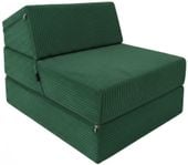 FOTEL KANAPA PUFA MATERAC rozkładany składany SOFA 80x190x15 SZTRUKS zieleń