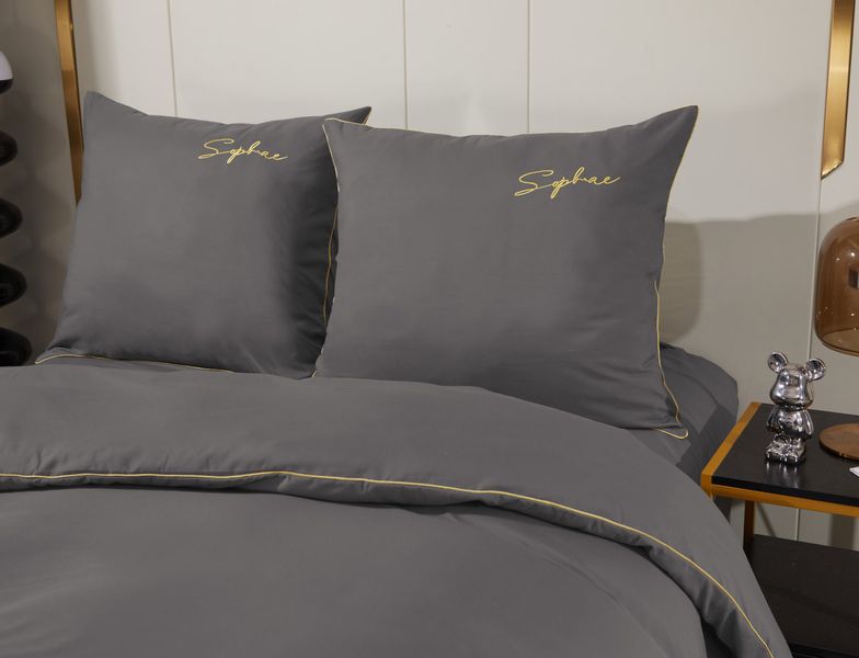 Pościel Z Haftem 160X200 Soft Grafitowa 2606 zdjęcie 3