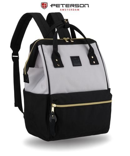 plecak materiałowy ptn alfa-5295 black-gray na Arena.pl