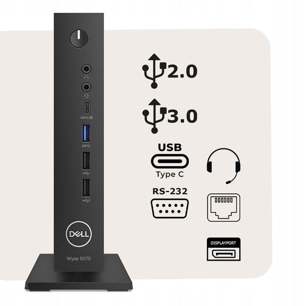 NOWY DELL WYSE 5070 MICRO J5005 8GB 64GB M.2 MODUŁ FSP + PODSTAWKA zdjęcie 10