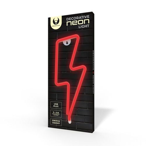 Neon LED PIORUN czerwony Bat + USB FLNE06 Forever Light na Arena.pl