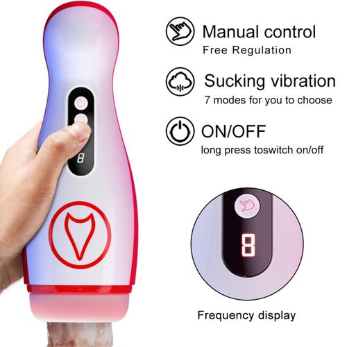 Masturbator - Vibrating  Masturbation Cup , 7 Suction Power, 7 Vibration Setting na Arena.pl