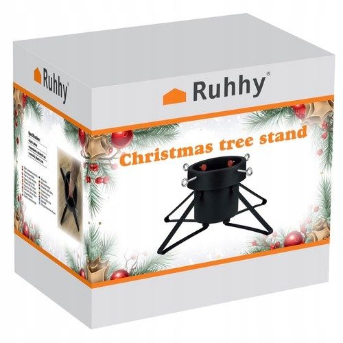 Stojak na choinkę Ruhhy 22306 z pojemnikiem na wodę, czarny, stabilny na Arena.pl