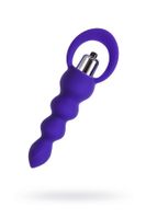 korek analny silikonowy twisty fioletowy 14 cm