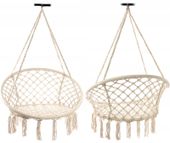 Huśtawka ogrodowa ażurowa fotel wiszący bocianie gniazdo