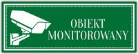 Tabliczka Grawerowana na drzwi OBIEKT MONITOROWANY
