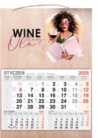 KALENDARZ wiszący 2025 DREWNIANY prezent dzień kobiet PERSONALIZOWANY NAPIS