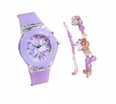 Fioletowy zegarek świecący z jednorożcem bransoletka prezent dziewczynki