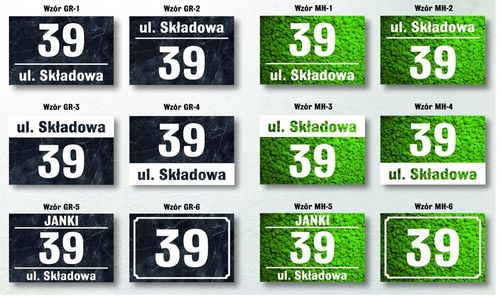 Tabliczka Tablica ADRESOWA ALUMINIOWA Numer domu DIBOND DUŻA na Arena.pl