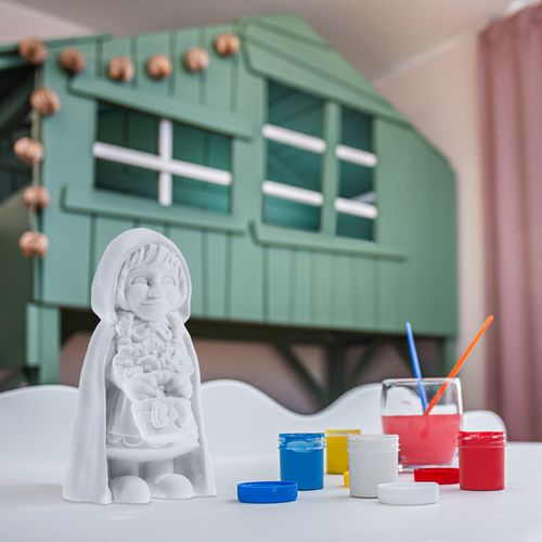 Kolorowanka 3D Czerwony kapturek Figurka gipsowa na Arena.pl