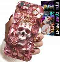 ETUI DO IPHONE 5 / 5S / 5C - KOBIECE, MODNE WZORY, CZASZKA W RÓŻE