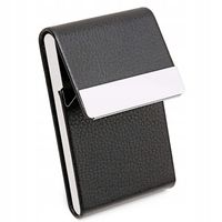 Wizytownik Skórzany czarny Etui na Wizytówki