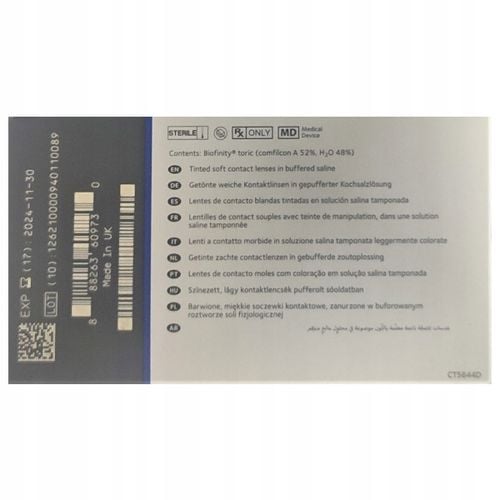 Soczewki Biofinity Toric - 3 sztuki na Arena.pl