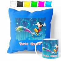 ZESTAW: KUBEK + POSZEWKA - MYSZKA MIKI MICKEY - PREZENT WIELE WZORÓW + IMIĘ