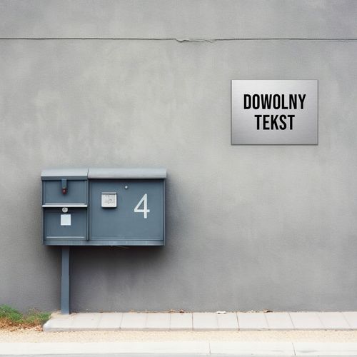 TABLICZKA INFORMACYJNA TWÓJ DOWOLNY NAPIS TEKST NADRUK DIBOND 40x30cm na Arena.pl