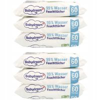 ZESTAW 2 SZTUK BABYDREAM CHUSTECZKI NAWILŻANE 3 X 60 SZT