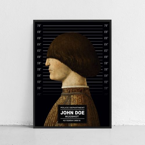 Plakat pop art john doe portret 21x30 cm w czarnej ramie na Arena.pl