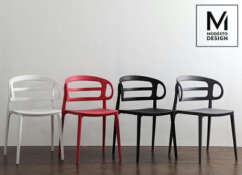 MODESTO krzesło MARCUS czerwone - polipropylen na Arena.pl