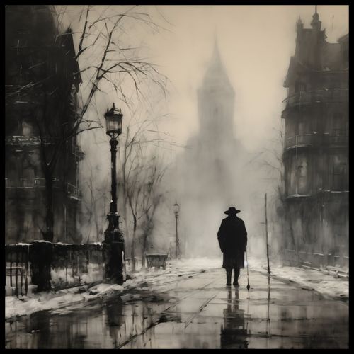 Plakat 100x100cm Mgła nad Londynem na Arena.pl