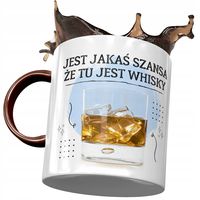 Kubek Bordowy Śmieszny Zabawny Jest Jakaś Szansa Z Nadrukiem Ze Zdjęciem