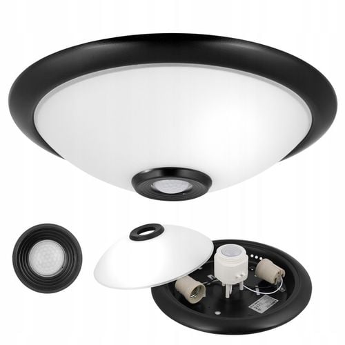 Plafon LED Lampa sufitowa Panel Czujnik ruchu i zmierzchu E27 na Arena.pl