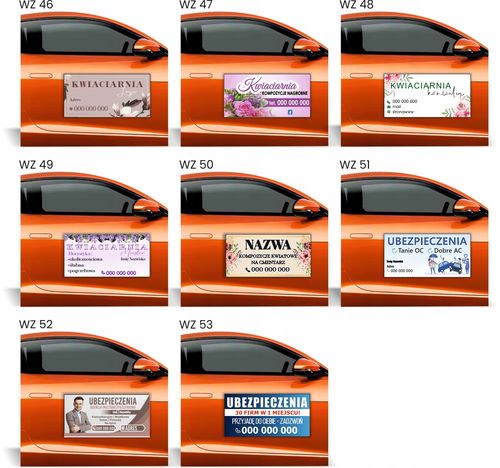 Magnes na samochód reklama magnetyczna GOTOWE WZORY LODY SHAKE SLUSCHY na Arena.pl