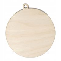 Bombka Gładka Bombki Drewniana Medal Sklejka Zawieszka 10cm 50szt scrapki