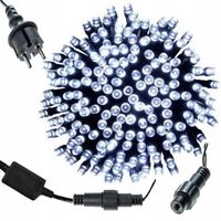 LAMPKI CHOINKOWE LED 1000 ZEWNĘTRZNE GRUBE 68m - ŚWIATŁO STAŁE