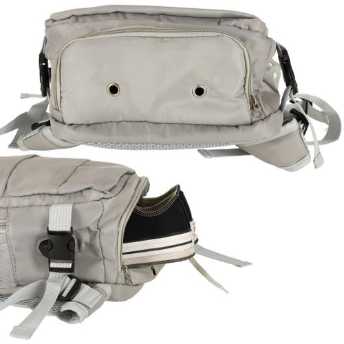 Plecak podróżny do samolotu wodoodporny kabel USB 45x16x28cm szary na Arena.pl