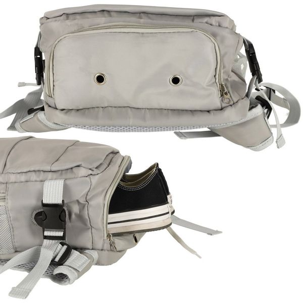 Plecak podróżny do samolotu wodoodporny kabel USB 45x16x28cm szary zdjęcie 11