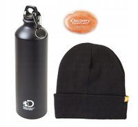 BUTELKA TURYSTYCZNA NA WODĘ + czapka zimowa i ogrzewacz żelowy - PREZENT