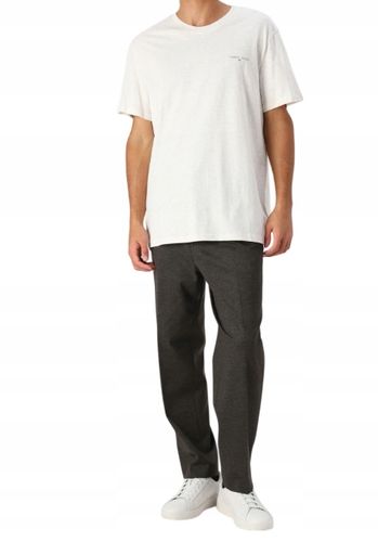 Tommy Jeans SLIM LINEAR CHEST TEE - T-Shirt basic - oat 3XL na Arena.pl