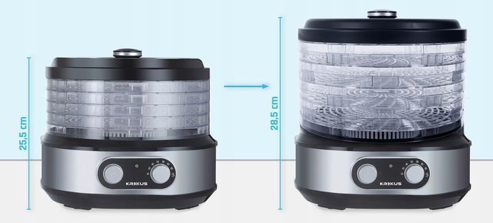Suszarka Spożywcza do Grzybów Owoców Warzyw Dehydrator INOX 450W Krexus zdjęcie 5