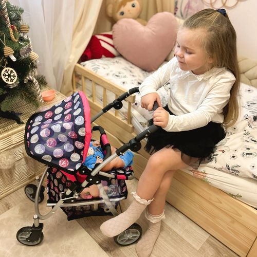 WOOPIE ROYAL Wózek dla Lalek Regulowane Siedzisko 4 Koła na Arena.pl