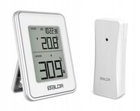 Termometr Monitor Sensor Alarm Zegar Baldr B139WH