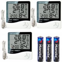 3X STACJA POGODOWA POGODY TERMOMETR HIGROMETR POKOJOWY ZESTAW MINI