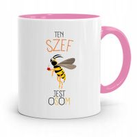 Kubek Różowy Prezent Dla Szefa Szef Jest Osom Z Nadrukiem Ze Zdjęciem