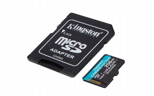 Karta pamięci micro SD SDXC 256GB KINGSTON Go! Plus 170MB/S DO KAMERY DRONA na Arena.pl
