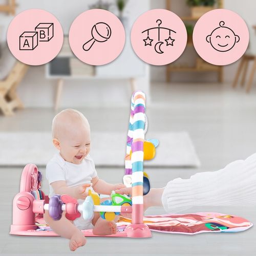 MATA EDUKACYJNA INTERAKTYWNA Z PIANINKIEM GRZECHOTKI GRYZAKI DLA NIEMOWLĄT na Arena.pl