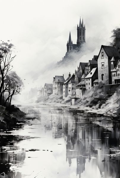 Plakat 67,5x100cm Mglisty Refleks zdjęcie 1
