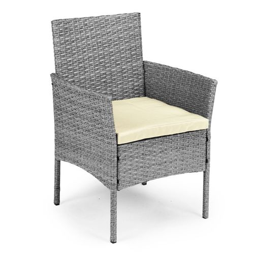 Komplet mebli ogrodowych z technorattanu ławka stolik krzesła szary MG na Arena.pl