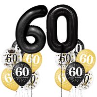 Zestaw balonów 60 urodziny, 14 szt.