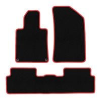 Dywaniki welurowe CARLUX-RED do Peugeot 508 RXH 2010-2018, czarne/czerwone