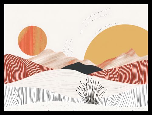 Plakat 40x30cm Roztańczone Słońce na Arena.pl