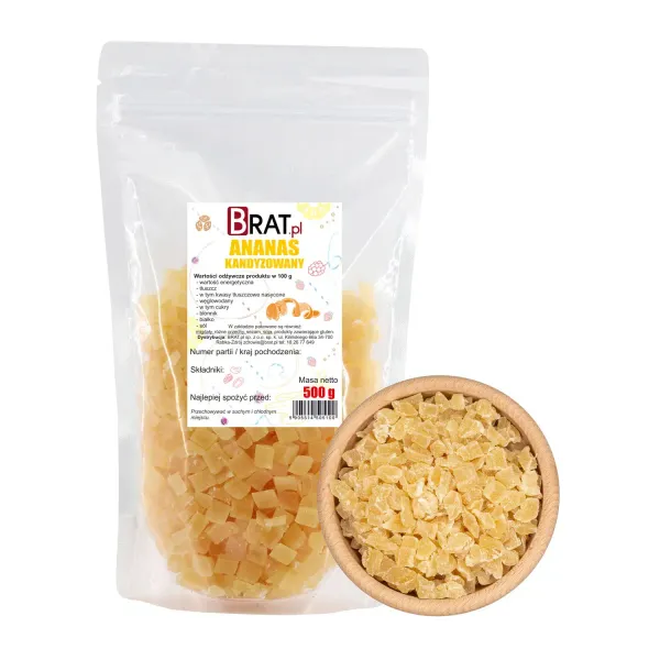 Ananas kandyzowany kostka 500g zdjęcie 1