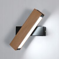 LAMPA SCIENNA LED KINKIET CZARNA OBROTOWY LAMPKA NOCNA DREWNO DO SALONU 5W