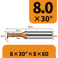 Frez 4-ostrzowy "jaskółczy ogon" dovetail VHM Rozmiar: 8×30°×60L