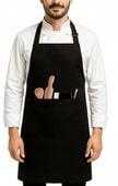 FARTUCH FARTUSZEK KUCHENNY Czarny GASTRONOMIA